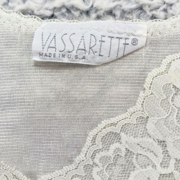 Vassarette Lace Front Maxi Slip Dress Vintage, 70s Made in USA. Woman's Large... - Picture 3 of 12